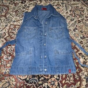 Levi's Blue Denim Sleeveless Tunic.